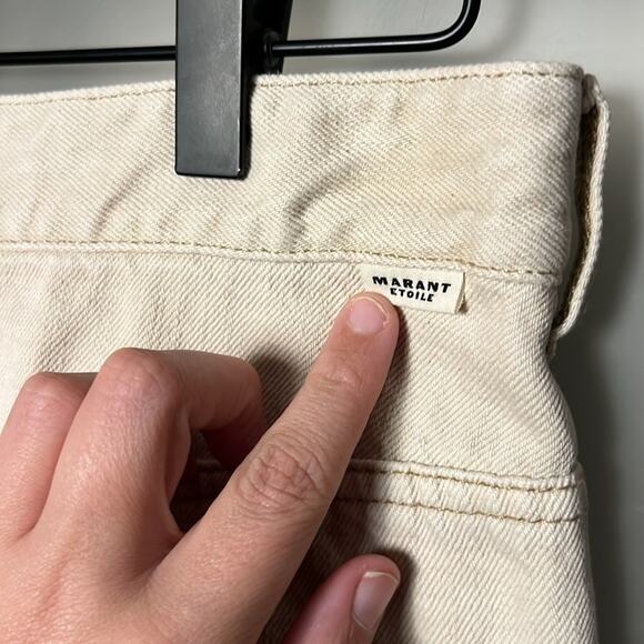ISABEL MARANT ETOILE Off-White Vendelia Jeans Size 34 (US 24) - Picture 4 of 8